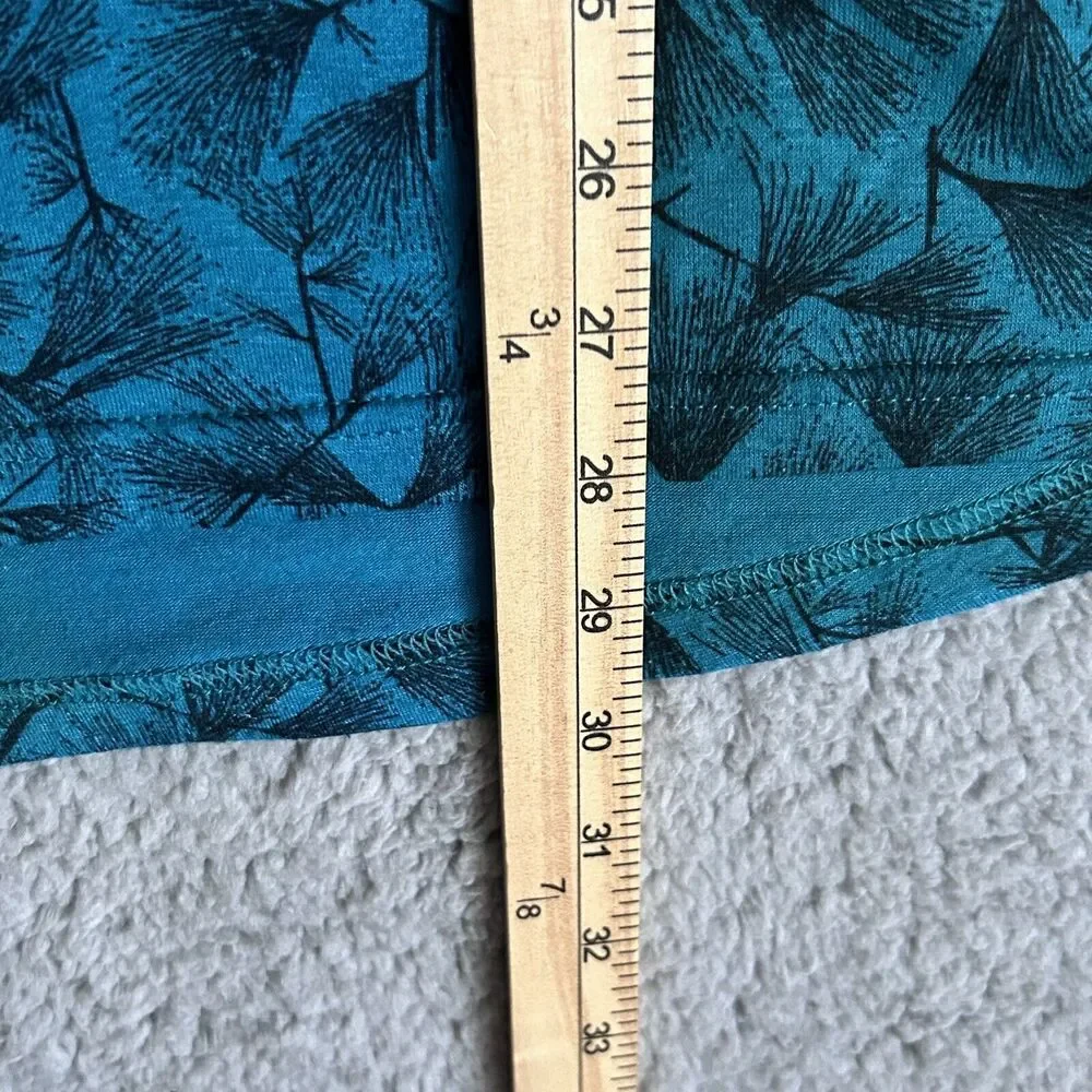 Vintage REI Mens L Quarter Zip Long Sleeve Pullover Shirt Blue Print Outdoor - Picture 12 of 15